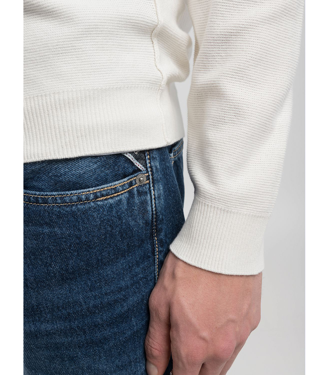 ガーメントダイコットンニットプルオーバー 詳細画像 アイスグレー 6